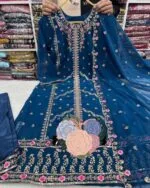 Blue-Indian-Fox-Georgette-4-Pcs