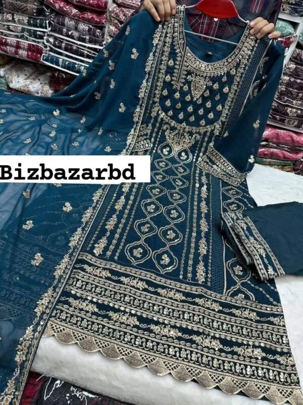 Blue-Latest-Indian-Three-Piece