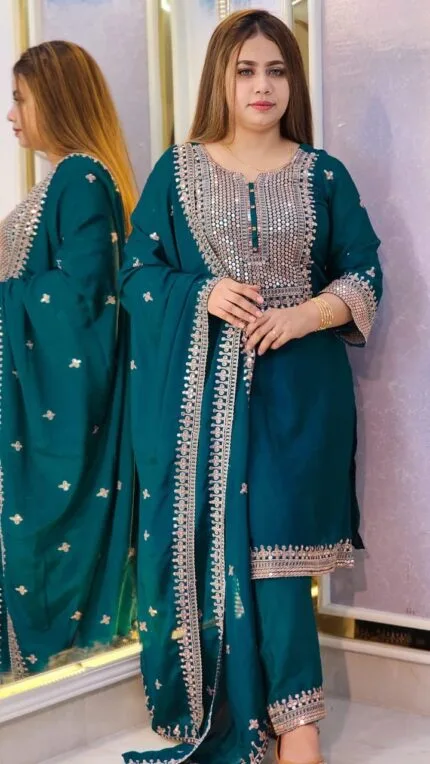 Green-Soft-Cotton-Three-Piece