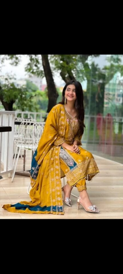 Luxury Chinon georgette Three Piece