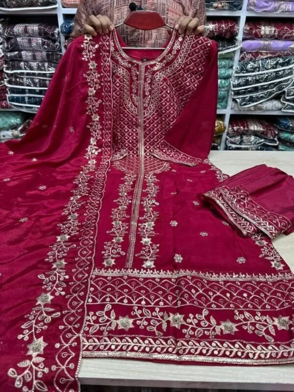 Purple-Simple-Indian-4-Pcs-Dress