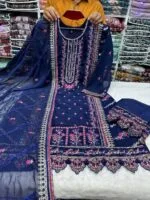 Navy-Blue-Indian-Fox-Georgette-4-Pcs