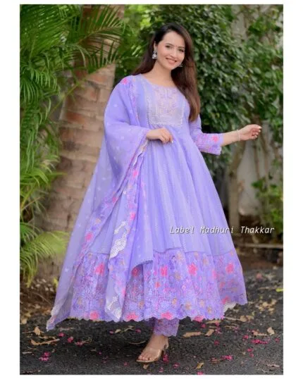 Purple Cotton Gown