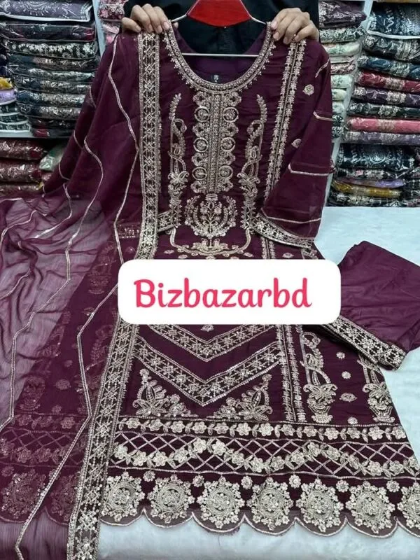 Purple-Indian-three-piece