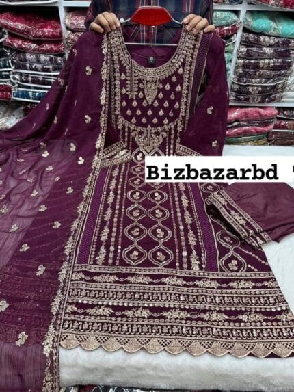 Purple-Latest-Indian-Three-Piece