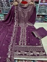 Purple-Simple-Indian-4-Pcs-Dress
