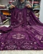 Ready Luxury Sifon Georgette sequence work 3 Pcs - Image 6