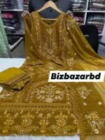 Ready Luxury Sifon Georgette sequence work 3 Pcs - Image 2