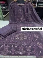 Ready Luxury Sifon Georgette sequence work 3 Pcs - Image 4