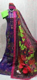 Navy blue and pink Indian Delhi Boutique Three piece
