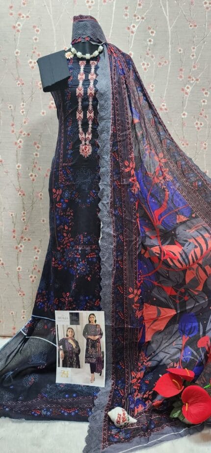 Navy Blue Indian Delhi Boutique Three piece