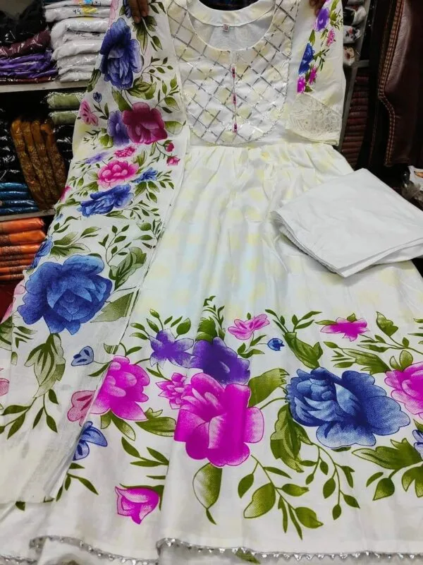 White Cotton Kurti 2