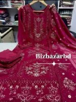 Ready Luxury Sifon Georgette sequence work 3 Pcs - Image 5