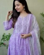 Best cotton ready three piece anarkoli grown - Image 2