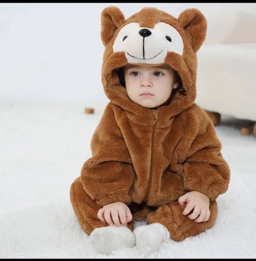 Winter Bear Baby Blanket Dress