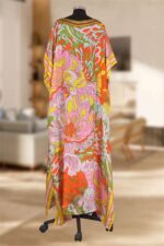 Colorful Floral Kaftan Dress