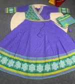 Purple Ethnic Printed Swiss Cotton Three Piece