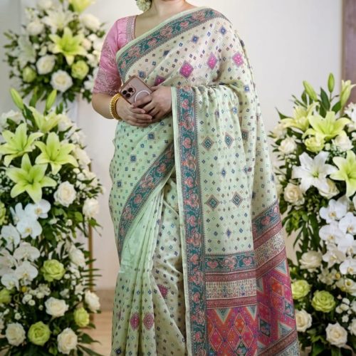 Ethnic Printed Soft Cotton Saree