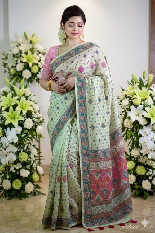 Ethnic Printed Soft Cotton Saree