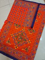 Hand Embroidered Soft Cotton Saree
