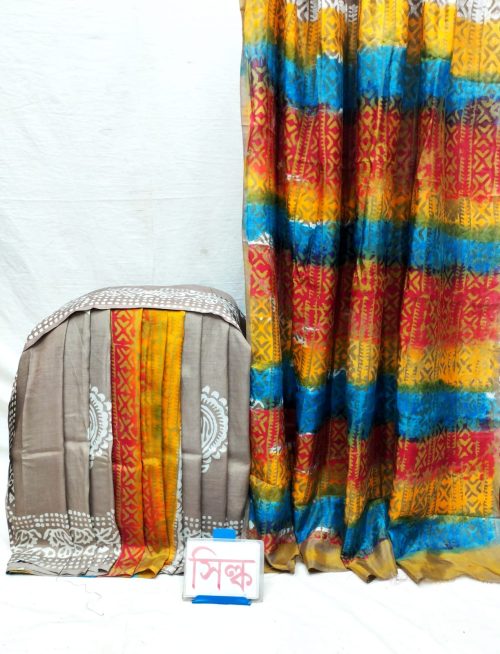 Premium Batik Silk Printed Saree for Women