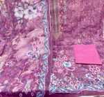 Premium Digital Printed Unstitched Three Piece with elegant floral and ethnic prints, soft breathable fabric, matching printed orna, and matching bottom fabric. Perfect for casual wear, office, festivals, and special occasions.