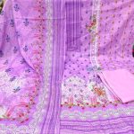 Premium Digital Printed Unstitched Three Piece with elegant floral and ethnic prints, soft breathable fabric, matching printed orna, and matching bottom fabric. Perfect for casual wear, office, festivals, and special occasions.