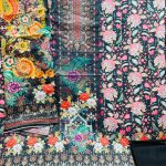 Premium Digital Printed Unstitched Three Piece with elegant floral and ethnic prints, soft breathable fabric, matching printed orna, and matching bottom fabric. Perfect for casual wear, office, festivals, and special occasions.