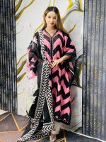 Luxury Printed Kaftan Front View
