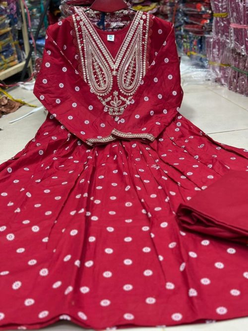 Elegant Premium Embroidered Cotton 2 Piece Dress for Women - Image 6