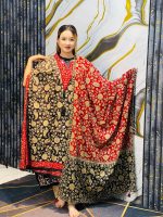 Red Luxury Printed Kaftan for Women