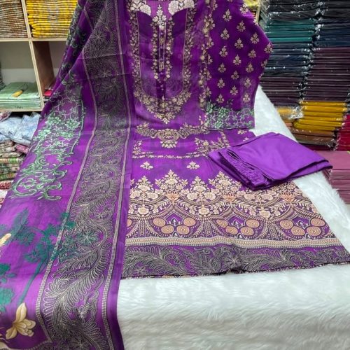 Exclusive Jom Jom A+grade Switch Cotton Skin Print High Quality Three Piece For Women -Dress For Girls - 3 Pice Dress - exclusive Jom Jom A+grade switch Cotton Skin Print High Quality Three Piece For Women -Dress For Girls – 3 Pice Dress