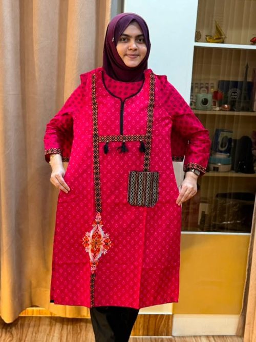 Embroidery Cotton block Print Kurti Collection for Comfortable Wear