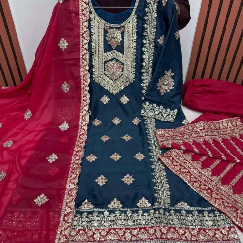 High Quality Embroidery Pakistani Inspired Dress New Stylish Ready Made Party Farse Salwar Suit Dress For Women - High Quality Embroidery pakistani inspired dress New Stylish Ready Made Party farse salwar Suit Dress for Women