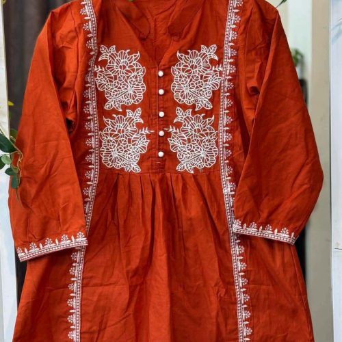 Embroidery Cotton Block Print Kurti Collection - Embroidery Cotton block Print Kurti Collection for Comfortable Wear